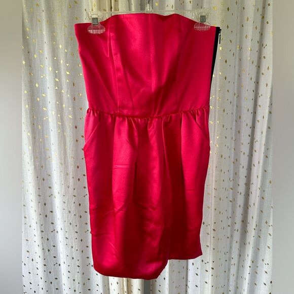 RACHEL Rachel Roy Meet Me In Montauk Strawberry Open Back Cocktail Mini Dress 2 - Picture 2 of 8